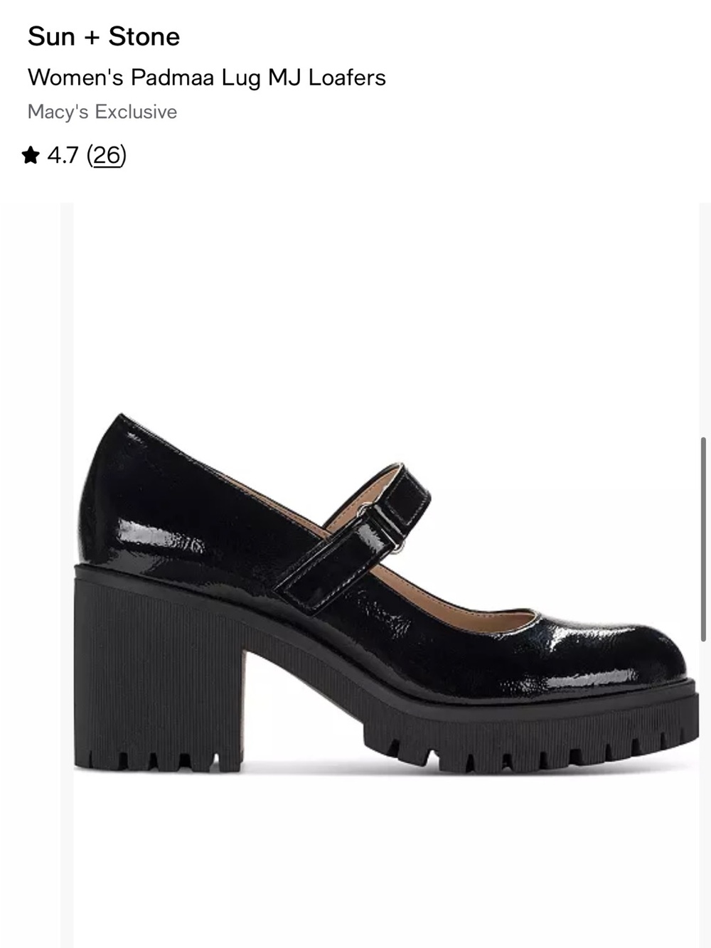 ❤️LAST CHANCE❤️ NWOT Padmaa Classic Mary Jane Platform Heels - Black Patent - Picture 7 of 8